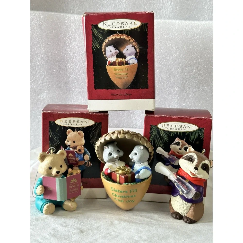 Hallmark‎ Keepsake Ornament Lot 3 Sisters Caregiver Across The Miles NIB